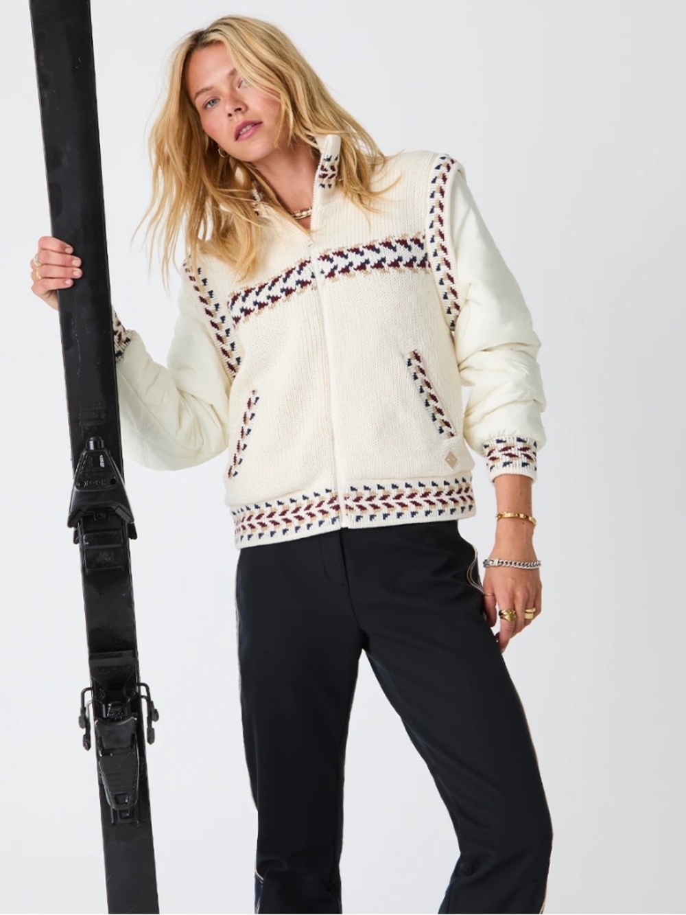 The Upside SWISS DHEMI KNIT JACKET size Small/US 6